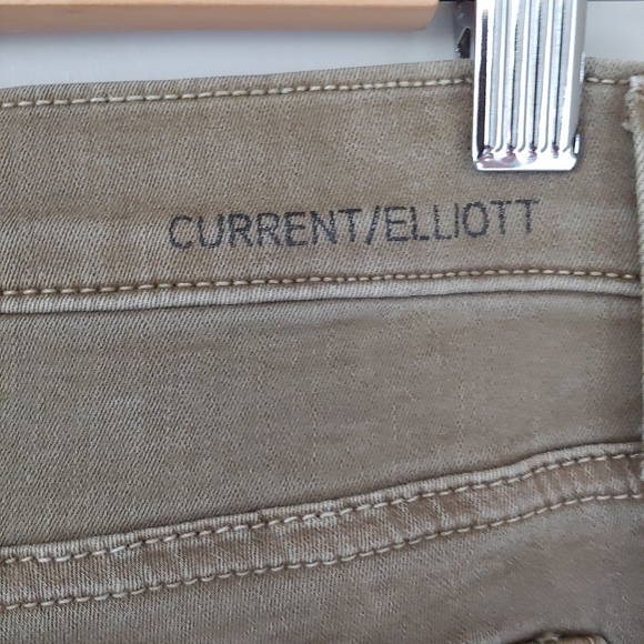 Current/Elliott Skinny Cargo Pants Jeans Olive Green Size 26 - Picture 12 of 16
